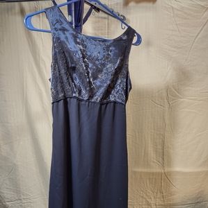 (430)Veronica, long Blue Dress, size S